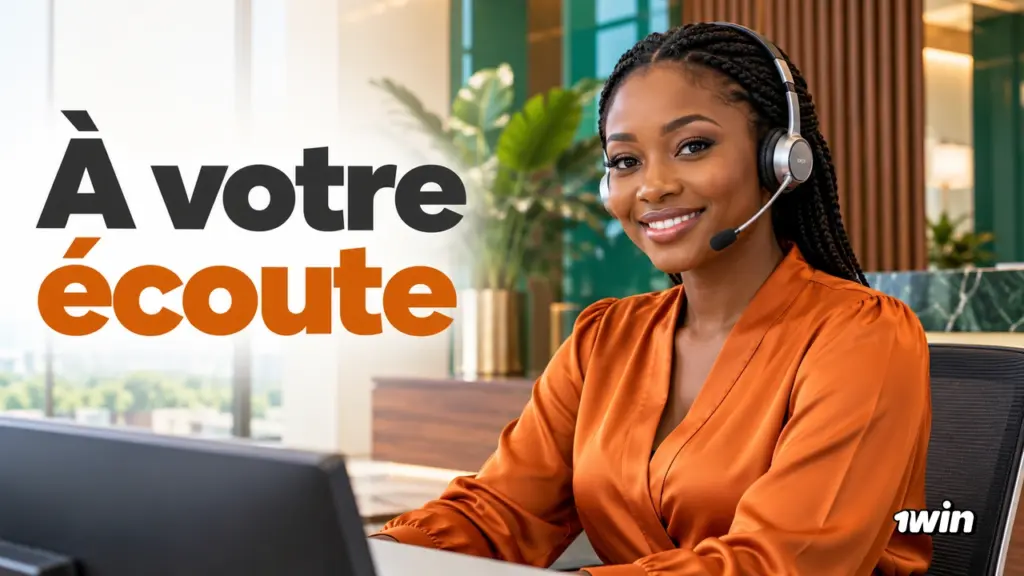 Conseillère adulte souriante portant un casque devant un ordinateur